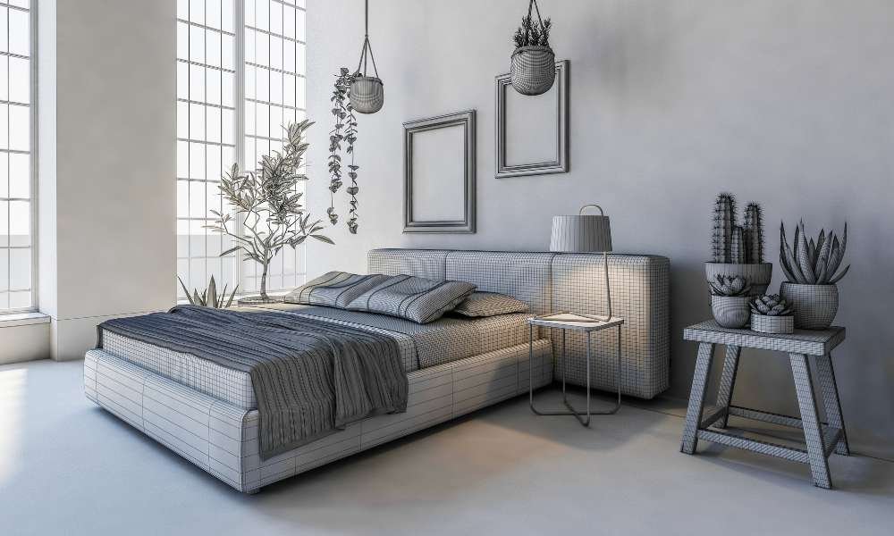 What colour goes with grey bedroom?