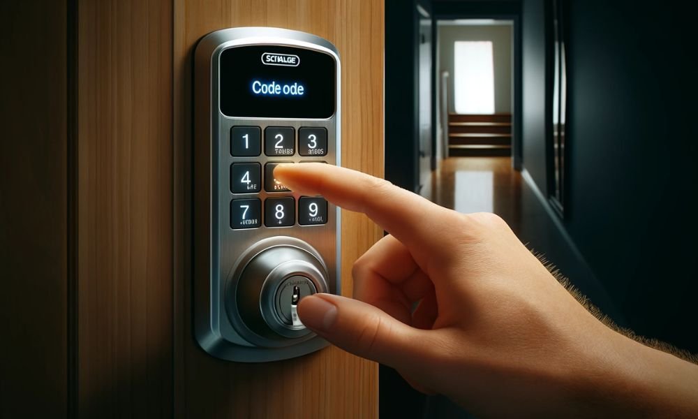 How to change code on schlage keypad door lock?