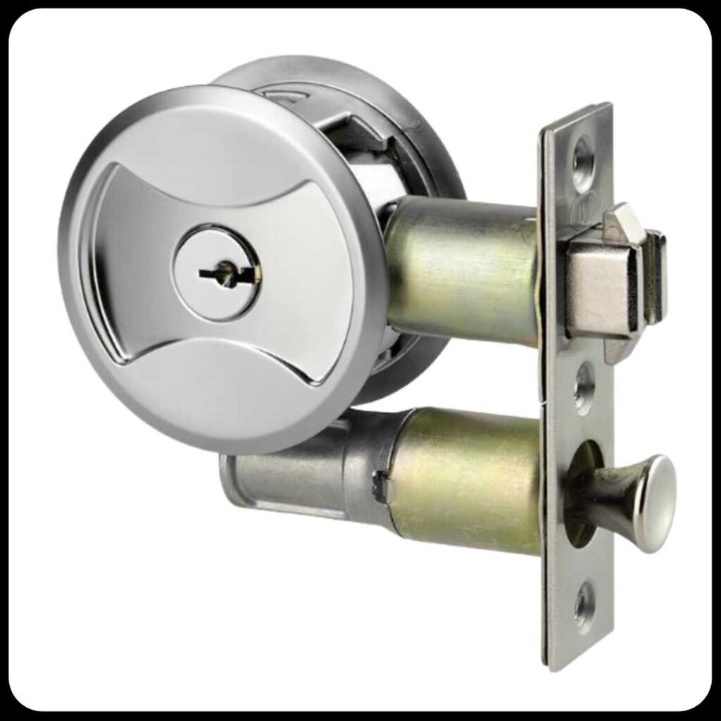 Pocket Sliding Door Lock with key, Invisible pocket door lock